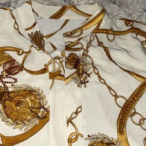 NWOT Shein Blouse with Vintage design